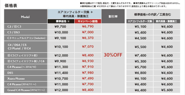 車内もエアコンもフレッシュに！